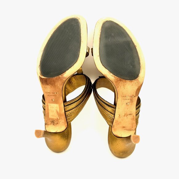 Christian Dior Sandals in Metallic Leather - Picture 7 of 12